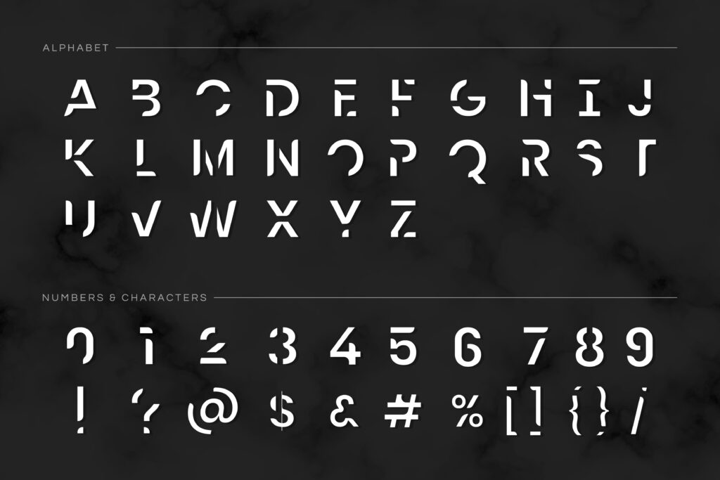 The English alphabet letters and numbers typography set vector